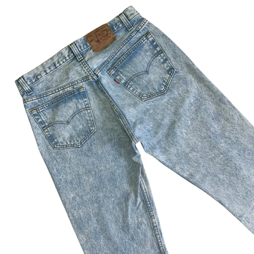 Vtg 80s Levis 501 Jeans Made USA Men 33x30 (Fits 32x28) Acid Wash Hair Band Rock